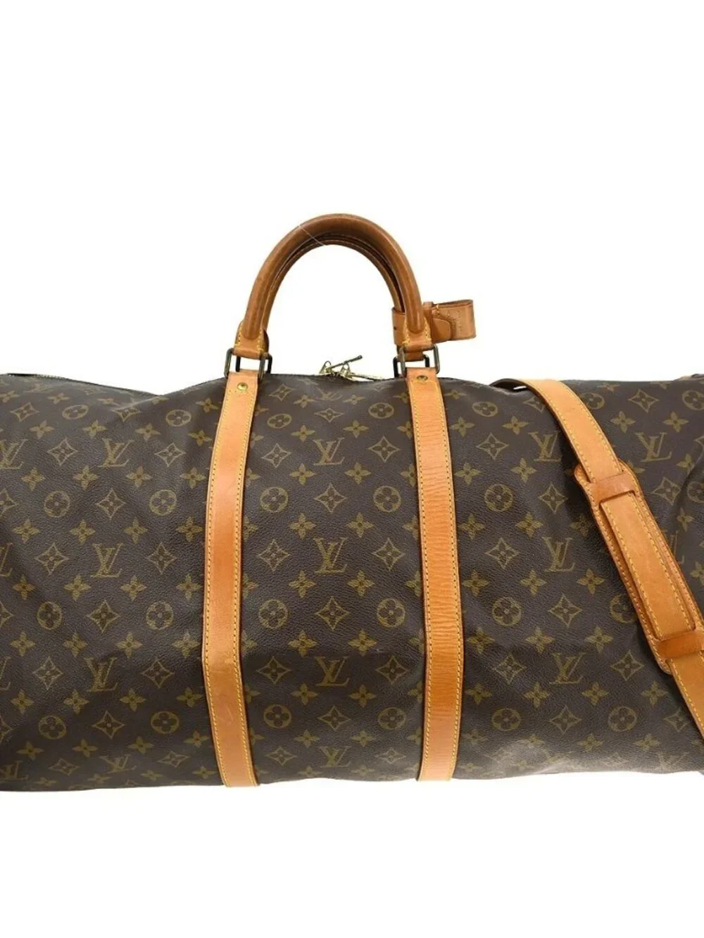 Best02 LOUIS VUITTON MONOGRAM KEEPALL BANDOULIERE 60 BAG